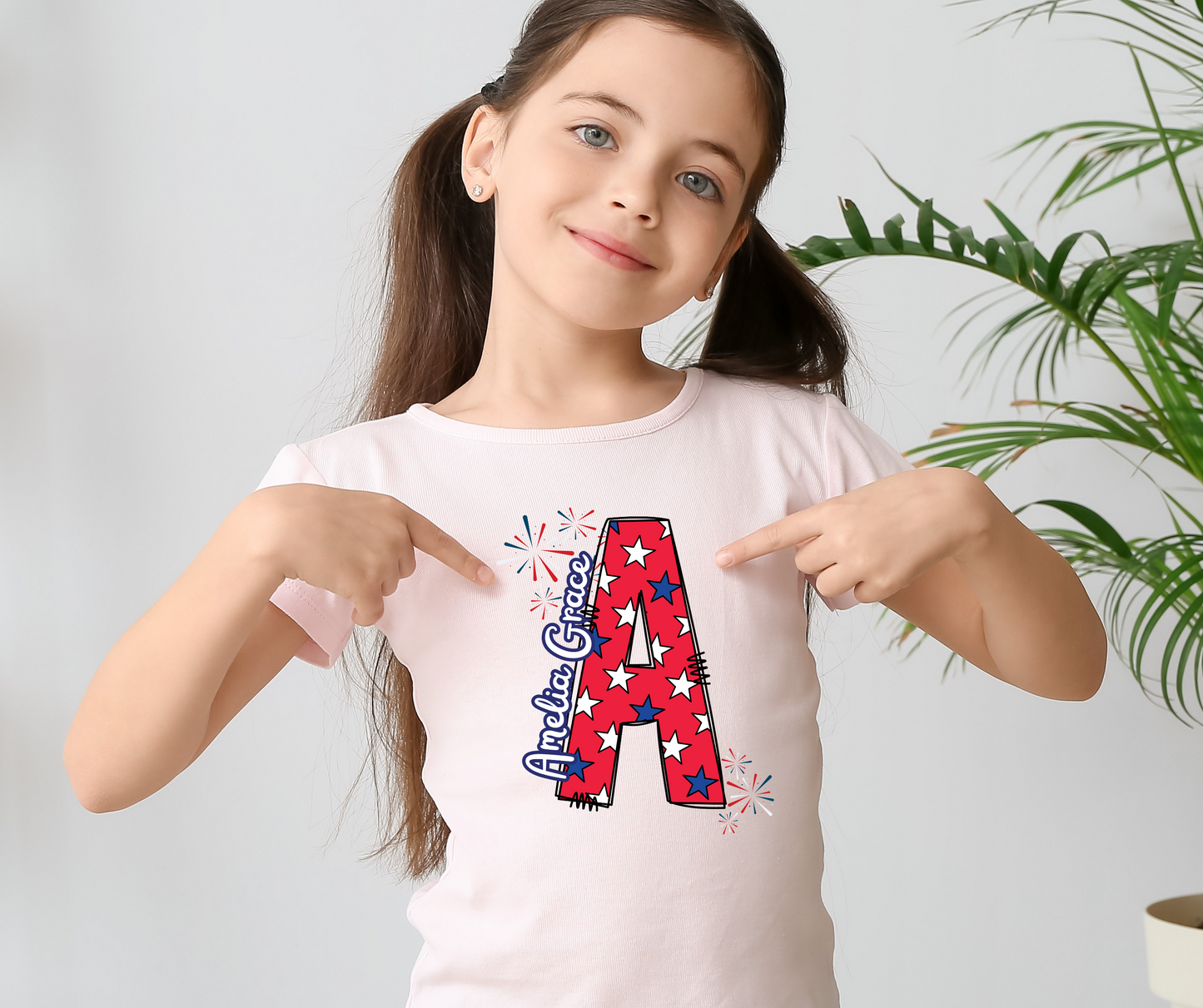 Youth Patriotic - Custom - Red, White and Blue Initial