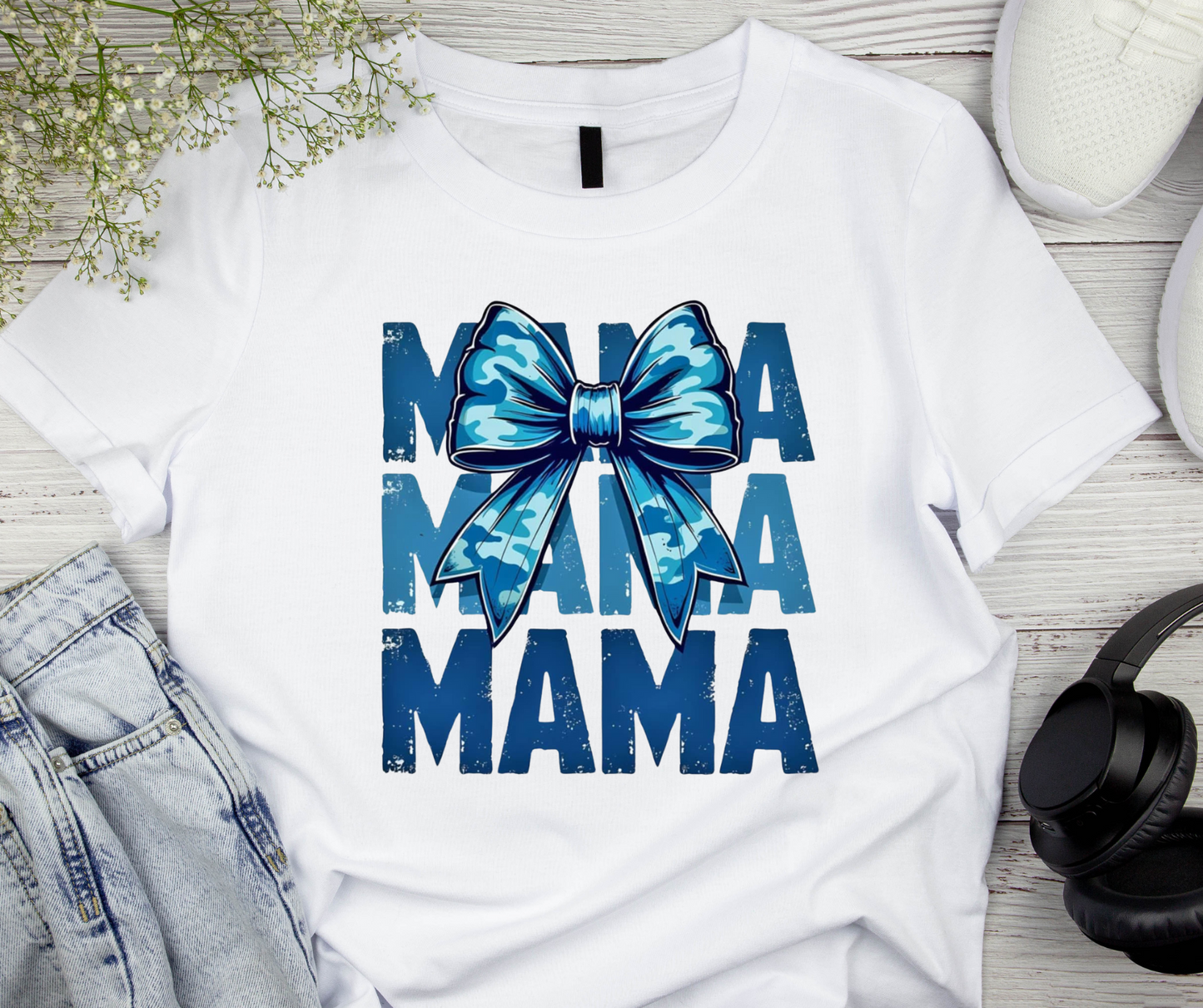 Mama - Blue Bow
