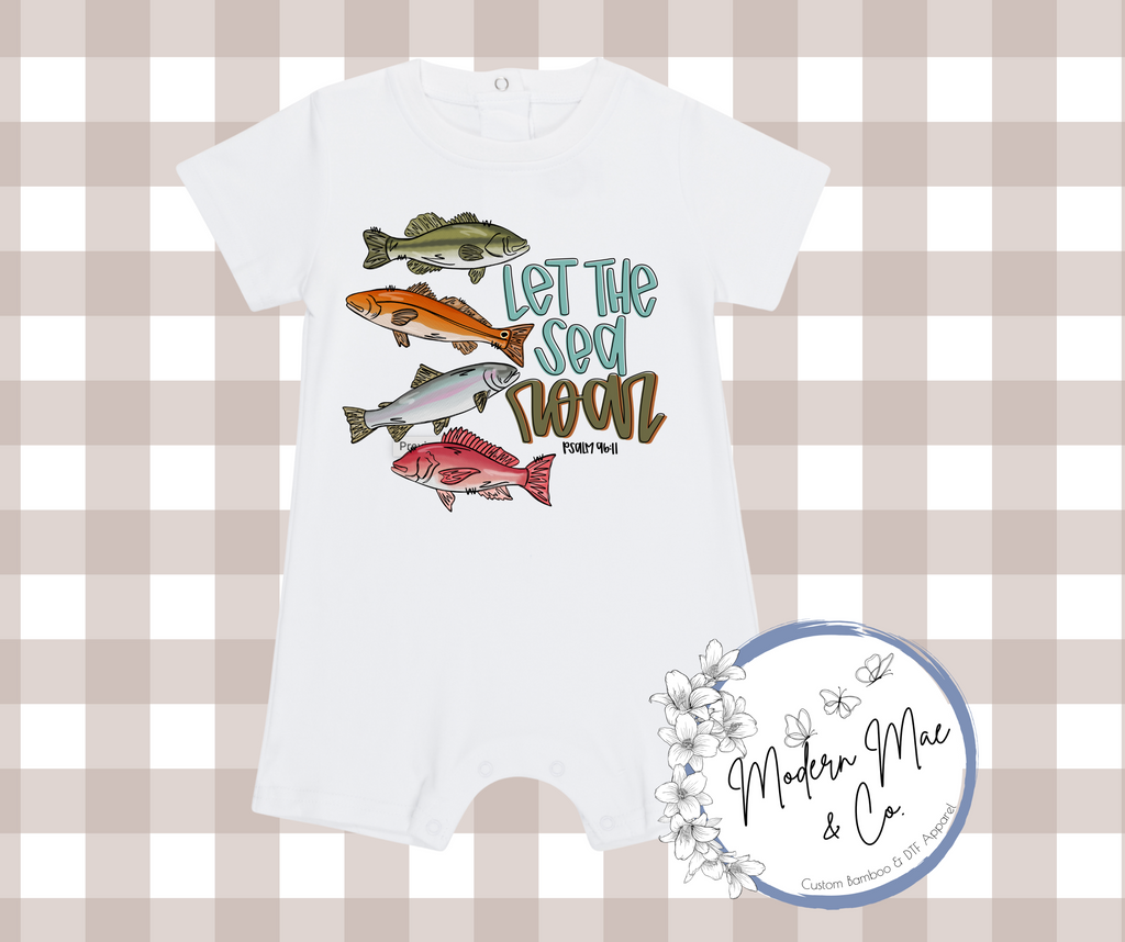 Boy SS Romper - Let the Sea Roar
