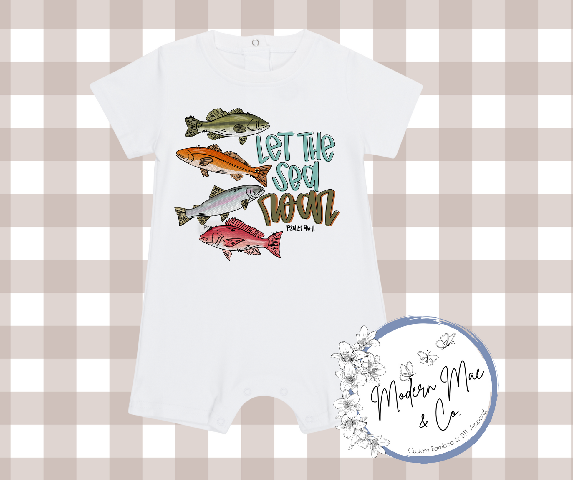 Boy SS Romper - Let the Sea Roar