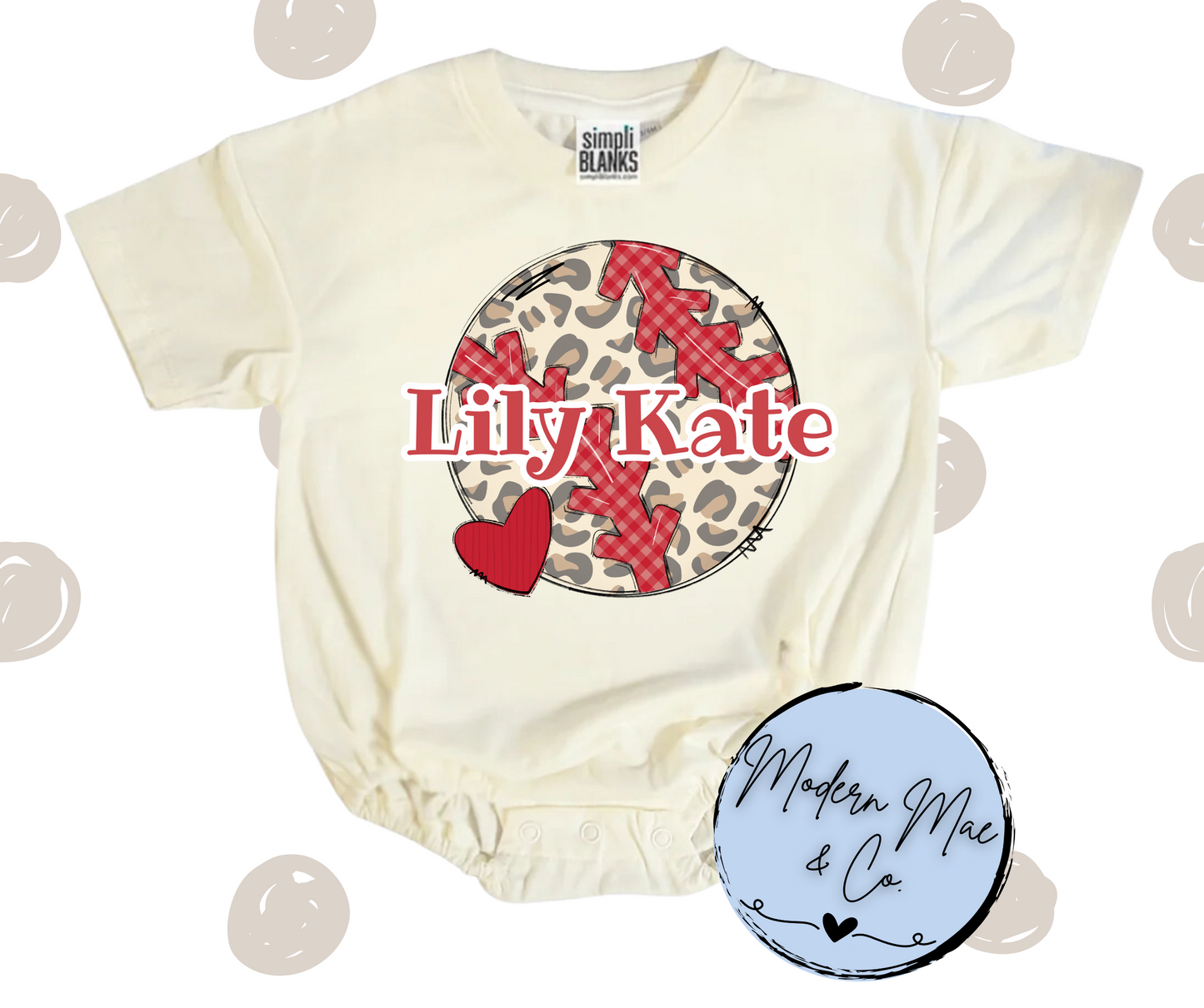 Spring - Infant - Leopard Baseball Personalized