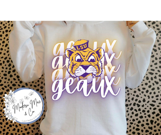 Purple & Gold -Geaux Retro