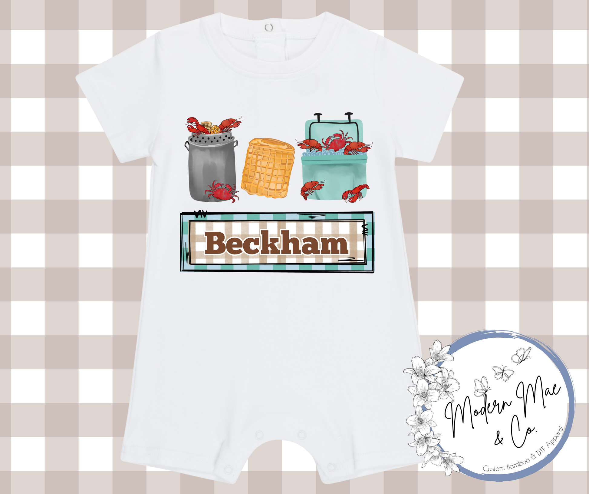 Boy SS Romper - Crawfish Boil Time