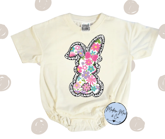 Easter - Bunny Outline - Floral